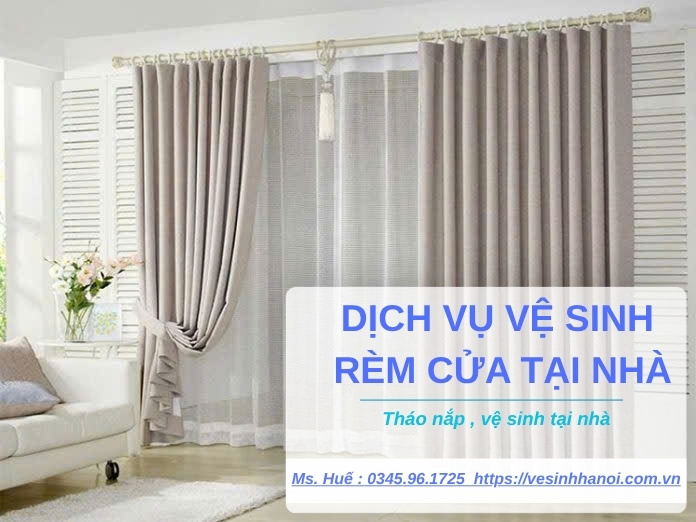 vệ sinh rèm cửa tại nhà